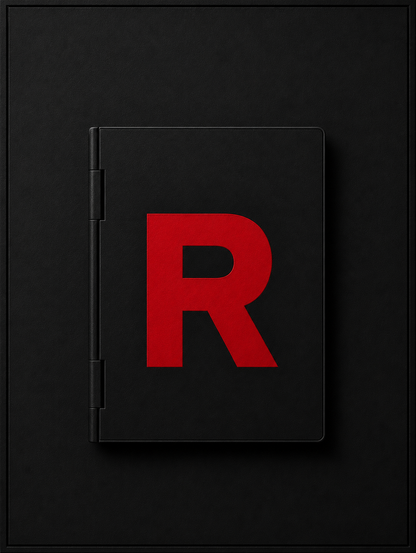 Bladeverse Team R Pokebook, handliches Notizbuch im Team R Design mit robustem Einband und praktischem Format